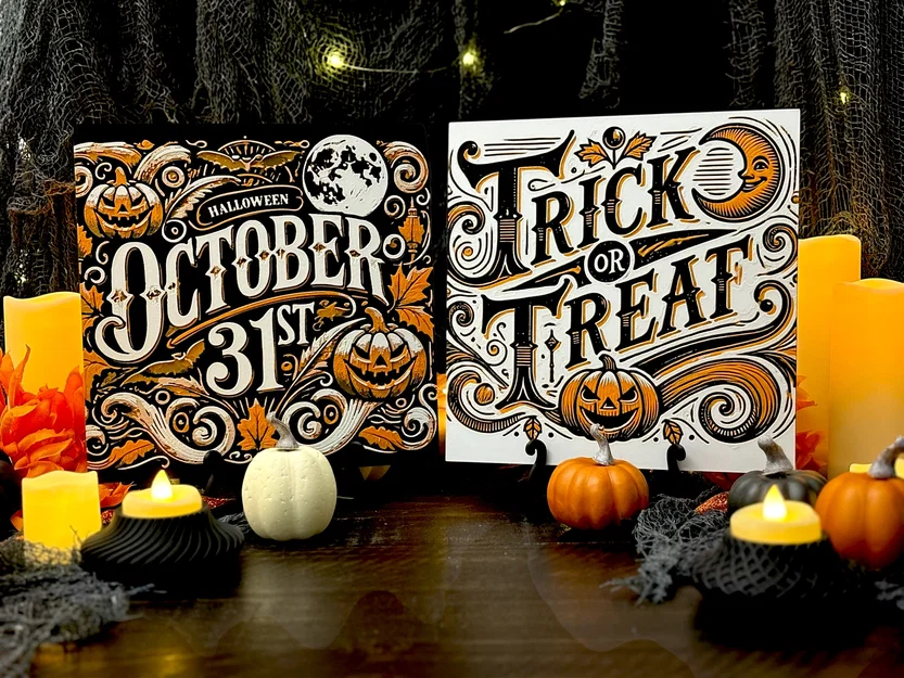 “The Haunting Offering” – Bảng Hueforge Halloween Vintage “Trick or Treat” - Image 4
