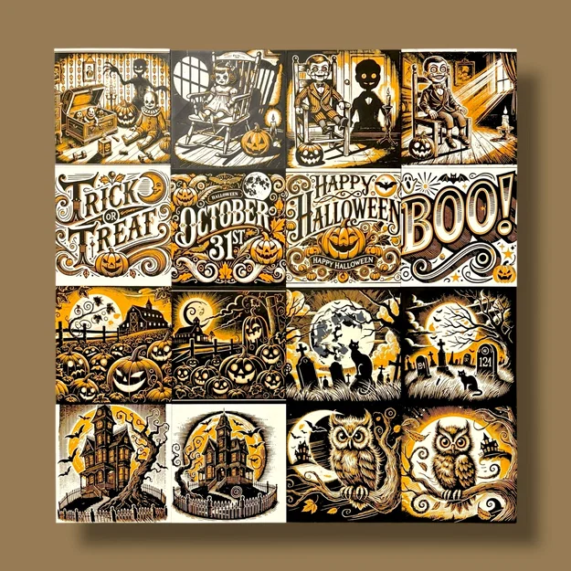 “The Haunting Offering” – Bảng Hueforge Halloween Vintage “Trick or Treat” - Image 5