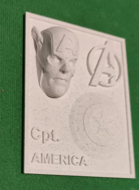 Mô hình phù điêu 3D Captain America trang trí tường siêu chất - Image 1