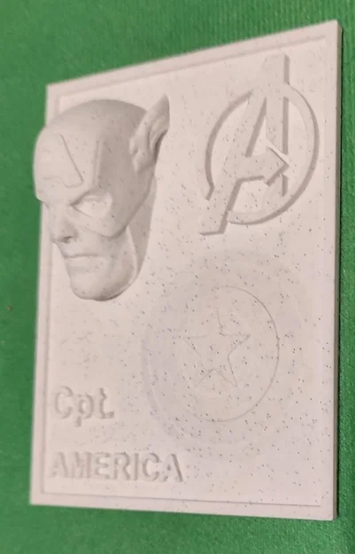 Mô hình phù điêu 3D Captain America trang trí tường siêu chất - Image 2
