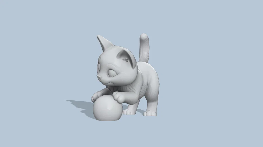 Mô hình 3D chú mèo con tinh nghịch (Playful Cute Cat) dễ thương - Image 3