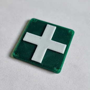Huy hiệu sơ cứu (First Aid Badge) - Mẫu 3D đẹp, dễ in và sử dụng
