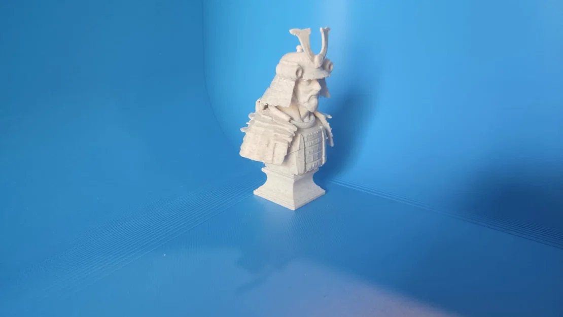 Tượng bán thân Samurai - Mô hình trang trí 3D tinh xảo - Image 3