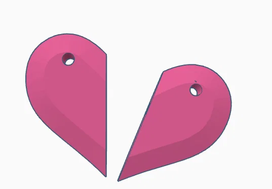 Dây chuyền trái tim ghép nam châm (Necklace heart with magnets) - Image 1