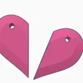 Dây chuyền trái tim ghép nam châm (Necklace heart with magnets) - Thumbnail 1