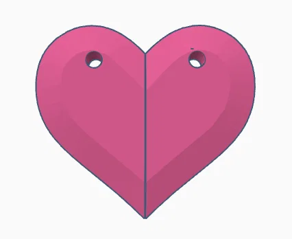 Dây chuyền trái tim ghép nam châm (Necklace heart with magnets) - Image 2