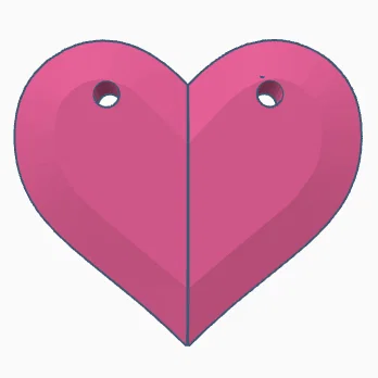 Dây chuyền trái tim ghép nam châm (Necklace heart with magnets)