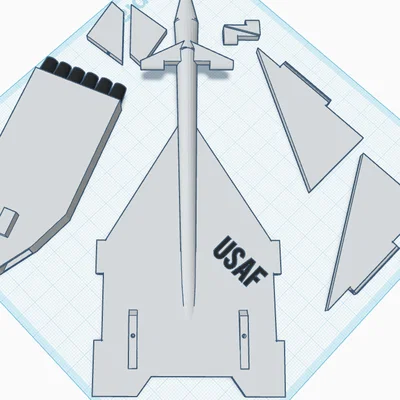 Mô hình in 3D máy bay ném bom chiến lược XB-70 Valkyrie