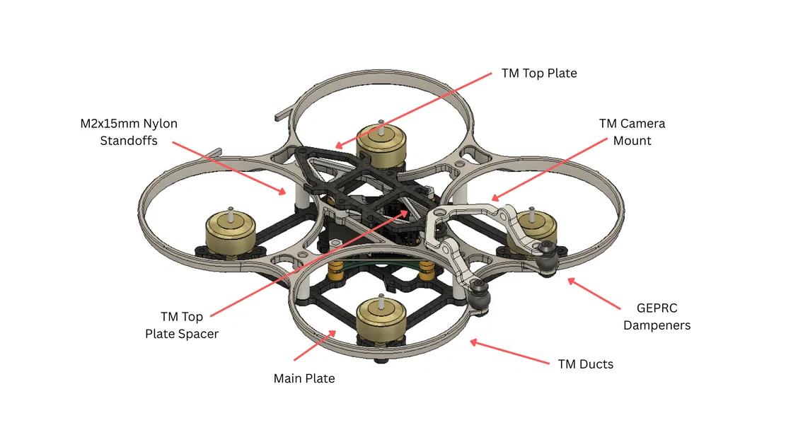 Hachidorii XL Carbon Fiber Whoop – Khung whoop carbon 84mm cho cánh 45mm - Image 11