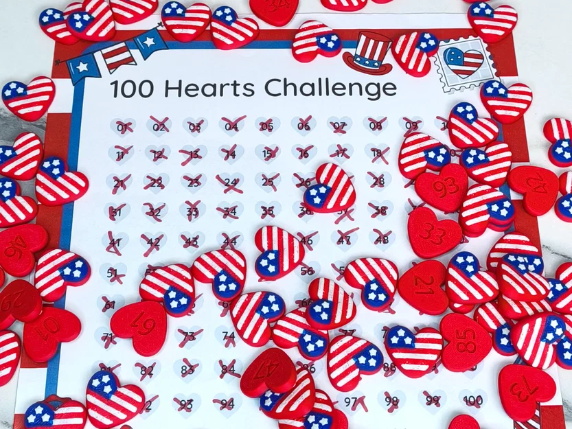 Trò chơi 100 Trái Tim USA Ẩn – 4th July + PDF (Game) - Image 1