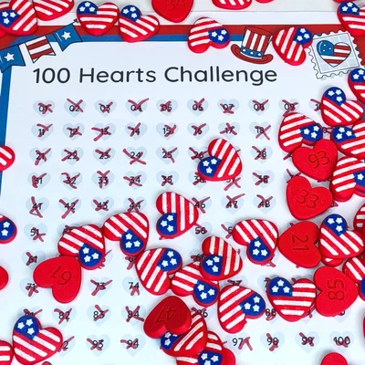 Trò chơi 100 Trái Tim USA Ẩn – 4th July + PDF (Game)
