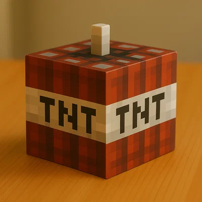 Mô hình khối TNT trang trí cực chất cho người hâm mộ Minecraft