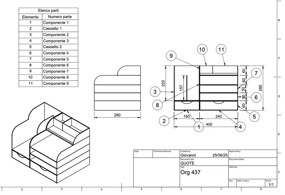 Khay Đựng Đồ Đa Năng ORGANIZZATORE GT437 Cho Bàn Làm Việc Gọn Gàng - Image 6