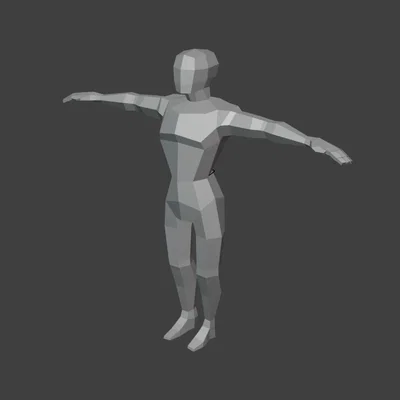 Mô hình người Low Poly độc đáo cho dự án in 3D