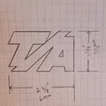 Biểu tượng T/A 3D in ấn cho xe Dodge Challenger - Thumbnail 2
