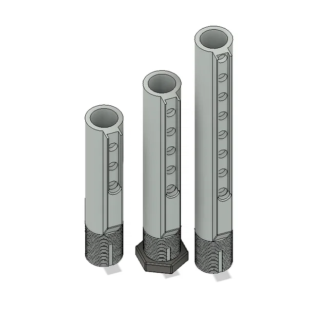 Threaded Buffer Tube Battery Stock Points – Buffer tube ren M29x1.5mm cho pin LiPo - Image 2