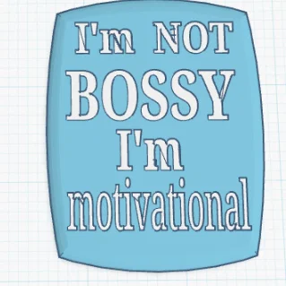 Bảng hiệu 3D hài hước I'm Not Bossy, I'm Motivational trang trí bàn làm việc