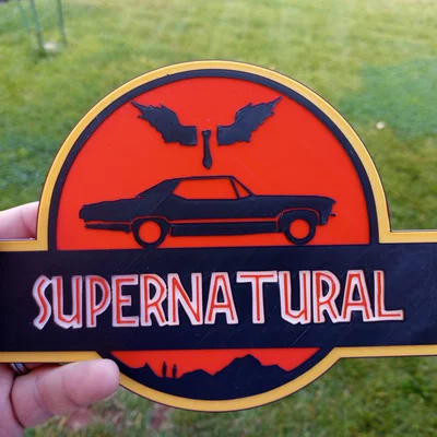 Mô hình trang trí tường Supernatural chủ đề Jurassic Park