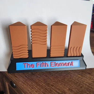 Bộ Mô Hình Trang Trí The Fifth Element Stones Ấn Tượng Cho Fan Phim
