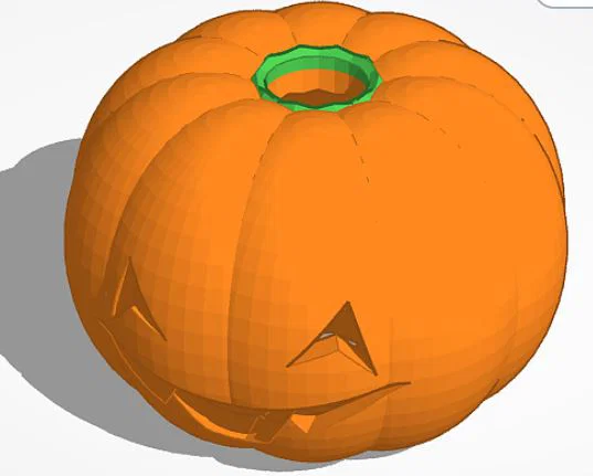 Mô hình quả bí ngô Jack-o-lantern Halloween trang trí cực dễ in - Image 1