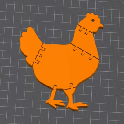 Mô hình chú gà khớp nối (Flexi Hen) đáng yêu để in 3D