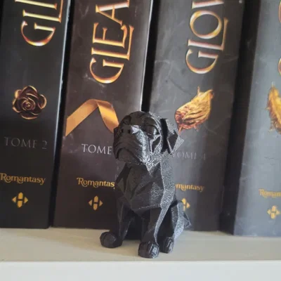 Tượng Chó Faceted (Low Poly) Trang Trí Hiện Đại