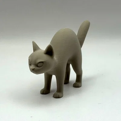 Mô hình chú mèo con vươn mình đáng yêu - File in 3D