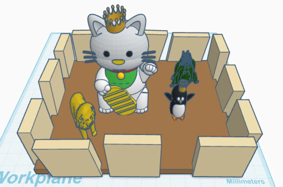 Mô hình mèo Kitty hoàng gia Parrrrrfect Kitty in 3D cực xinh - Image 1