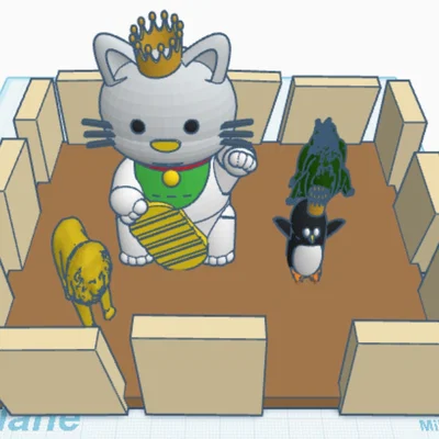 Mô hình mèo Kitty hoàng gia Parrrrrfect Kitty in 3D cực xinh