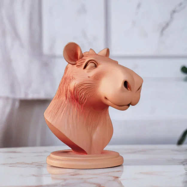 Mô hình tượng đầu chuột lang nước Capybara 3D siêu cute - Image 1