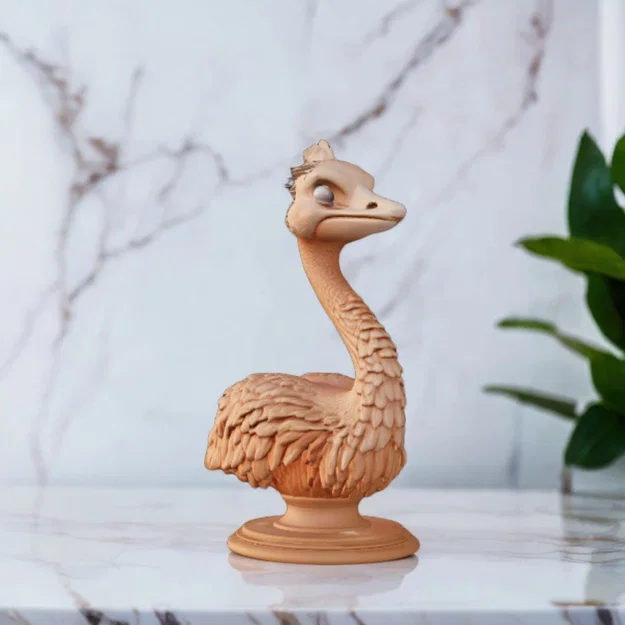 Mô hình tượng đà điểu 12cm in 3D trang trí độc đáo - Image 1