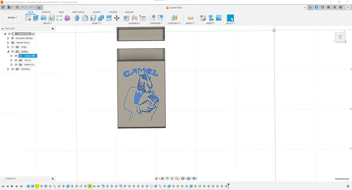 Mô hình hộp đựng thuốc lá Camel Joe in 3D độc đáo - Image 1