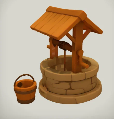 Mô hình 3D giếng nước cổ điển (Well) để bàn trang trí độc đáo - Image 1