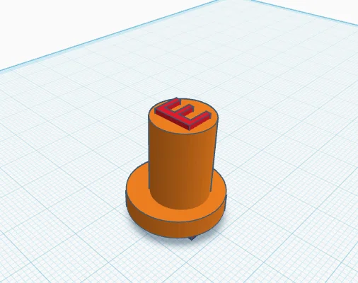 Mô hình con dấu in 3D chữ E cá tính - File STL cho máy in 3D - Image 1