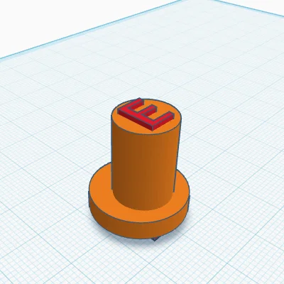 Mô hình con dấu in 3D chữ E cá tính - File STL cho máy in 3D