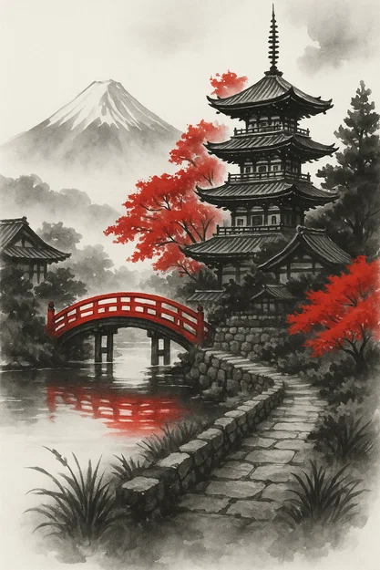 Bookmark Zen Chùa Tháp (Pagoda Zen Bookmark) - Image 2