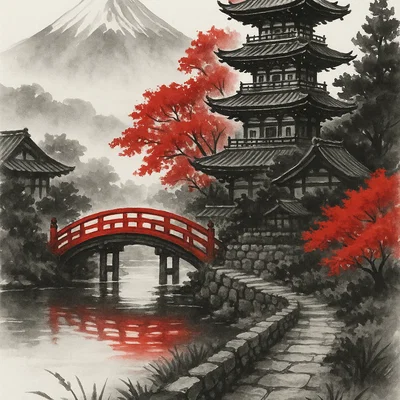 Bookmark Zen Chùa Tháp (Pagoda Zen Bookmark)