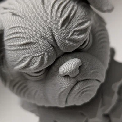 Grumpy Dog - Stone Bust (Tượng bán thân chó cau có bằng đá)