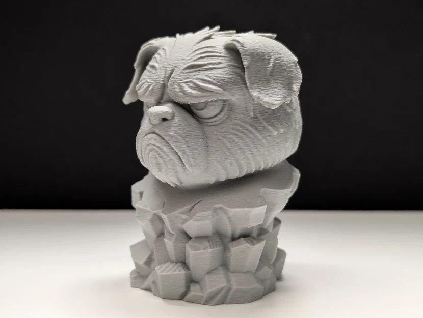 Grumpy Dog - Stone Bust (Tượng bán thân chó cau có bằng đá) - Image 9