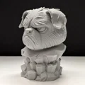Grumpy Dog - Stone Bust (Tượng bán thân chó cau có bằng đá) - Thumbnail 9