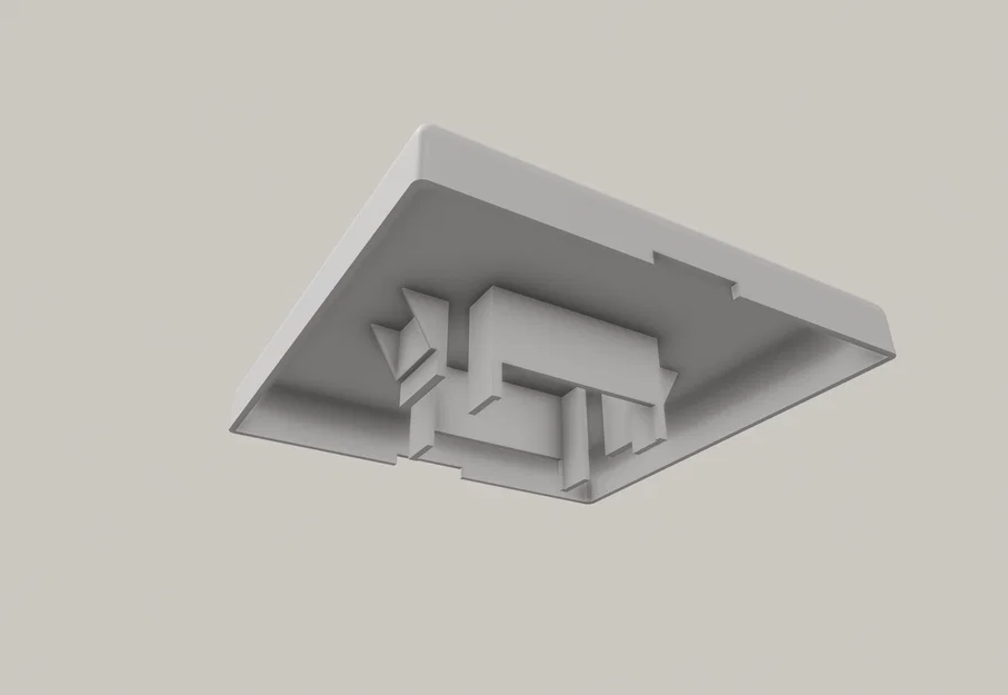 Mặt công tắc đèn vuông tương thích Busch-Jaeger (In 3D) - Image 1