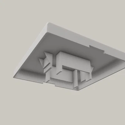Mặt công tắc đèn vuông tương thích Busch-Jaeger (In 3D)