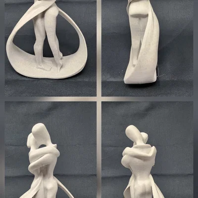 Tượng nghệ thuật 3D The Embrace: Biểu tượng tình yêu tinh tế