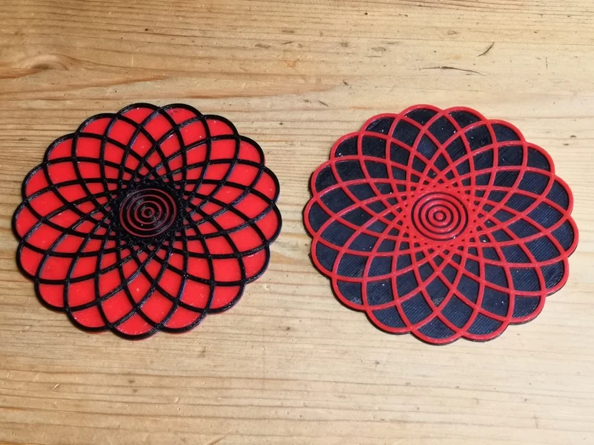 Miếng lót ly Spirograph (Spirograph coaster 4) thiết kế tinh xảo - Image 1
