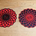 Miếng lót ly Spirograph (Spirograph coaster 4) thiết kế tinh xảo - Thumbnail 1