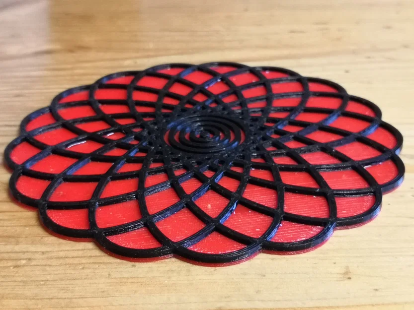 Miếng lót ly Spirograph (Spirograph coaster 4) thiết kế tinh xảo - Image 4