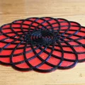 Miếng lót ly Spirograph (Spirograph coaster 4) thiết kế tinh xảo - Thumbnail 4
