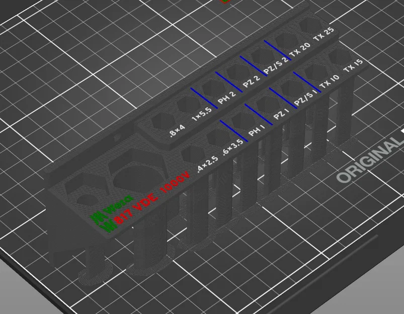 Giá đỡ Wera Kraftform Kompakt VDE 817 (16 món) cho perforated panel 10x10mm - Image 3