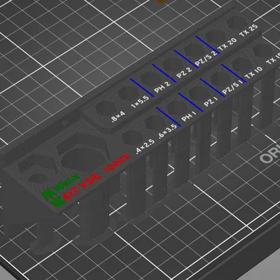 Giá đỡ Wera Kraftform Kompakt VDE 817 (16 món) cho perforated panel 10x10mm