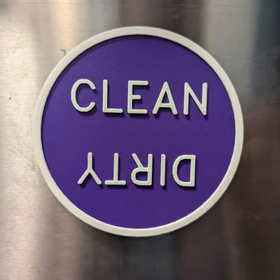 Bảng Nam Châm Máy Rửa Chén (Sạch/Dơ) - Magnetic Dishwasher Sign